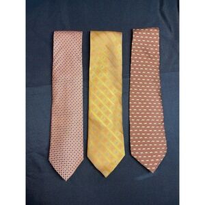 VTG Men's Silk Tie Lot 3 Galli Milano Italy Daniel De Fasson Jos A Bank Cheetah